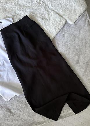 Черная длинная юбка zara