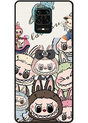 Чехол силиконовый бампер для xiaomi redmi note 9 pro с картинкой лабубу labubu