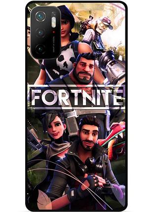Силіконовий чохол бампер для xiaomi poco m3 pro з картинкою фортнайт fortnite