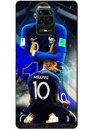 Силиконовый бампер чехол для xiaomi redmi note 9s с рисунком mbappe франция мбаппе