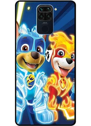 Силіконовий чохол бампер для xiaomi redmi note 9 з малюнком щенячий патруль