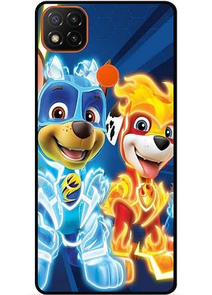 Силіконовий чохол бампер для xiaomi redmi 9c з малюнком щенячий патруль