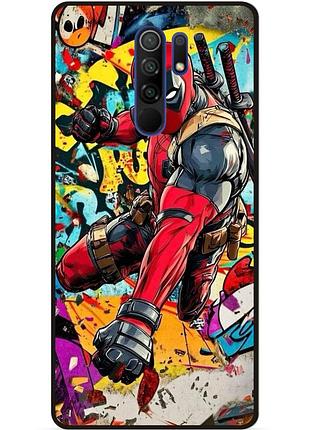 Силіконовий бампер чохол для xiaomi redmi 9 з малюнком deadpool marvel дэдпул