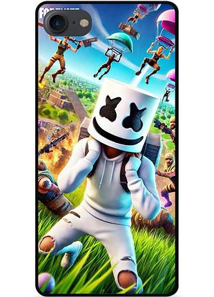 Силиконовый чехол бампер для iphone 8 с рисунком фортнайт fortnite