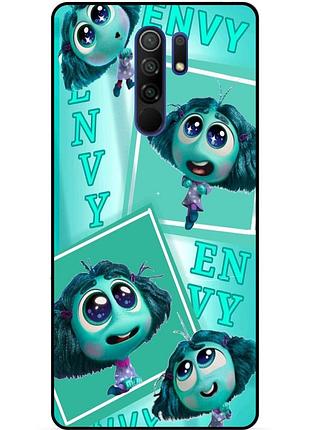 Чехол силиконовый бампер для xiaomi redmi 9 с рисунком головоломка envy
