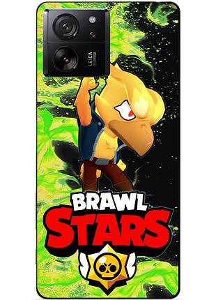 Чехол силиконовый бампер для xiaomi 13t с героем бравл ворон феникс brawl