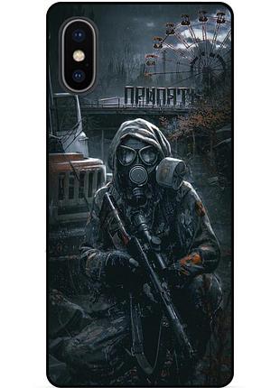 Чехол силиконовый бампер для iphone xs с картинкой stalker сталкер