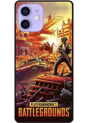 Силиконовый чехол бампер для iphone 12 mini puвg пабг