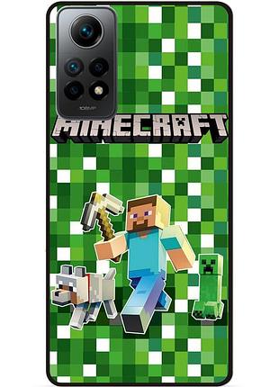 Силіконовий чохол бампер для xiaomi mi 10t стів minecraft кріпер майнкрафт