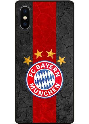 Чехол силиконовый бампер для iphone xs с рисунком бавария мюнхен bayern