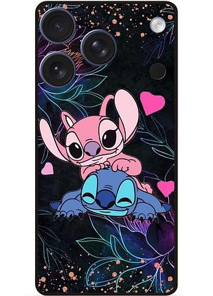 Силиконовый чехол бампер для iphone 17 pro max с рисунком стич stitch