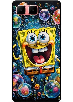 Силиконовый бампер чехол для infinix smart 10 plus с картинкой губка боб sponge bob