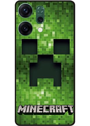 Силіконовий чохол бампер для oppo reno 14 гра minecraft майнкрафт