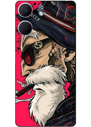 Чехол силиконовый бампер для oppo a5x с рисунком дед хипстер