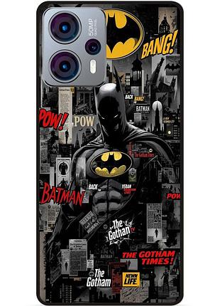 Чехол силиконовый бампер для motorola moto g23 с рисунком batman бэтмен
