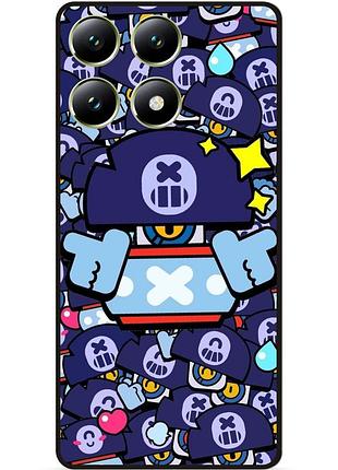 Силіконовий чохол бампер для xiaomi 14t стікери бравл дэррил brawl