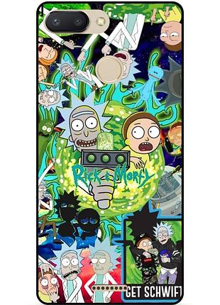 Силіконовий чохол бампер для xiaomi redmi 6 з малюнком rick and morty рік і морті
