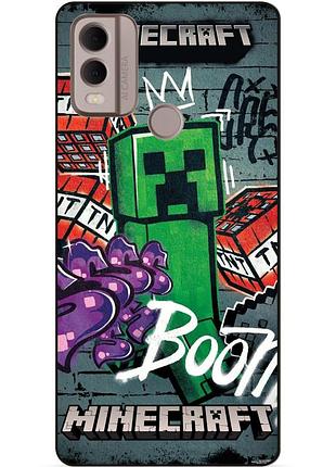 Силіконовий чохол бампер для nokia c22 з малюнком майнкрафт minecraft