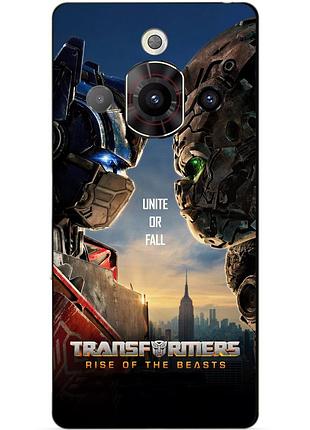 Силіконовий чохол бампер для zte nubia focus pro з малюнком звіробої трансформери transformers