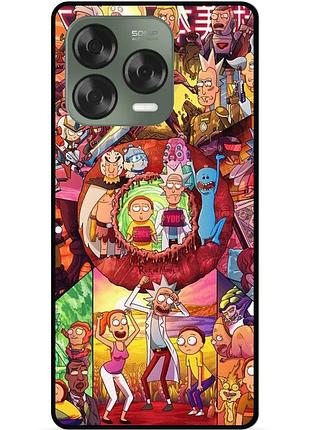 Силиконовый чехол бампер для zte nubia v70 design с картинкой rick and morty рик и морти