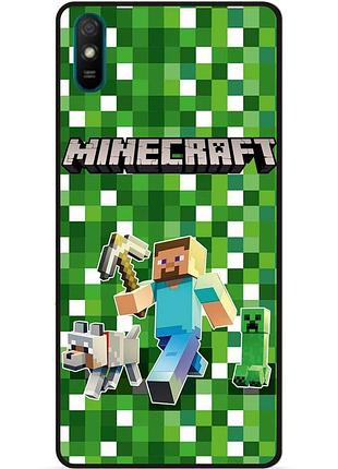 Силіконовий чохол бампер для huawei y5 2019 стів minecraft кріпер майнкрафт