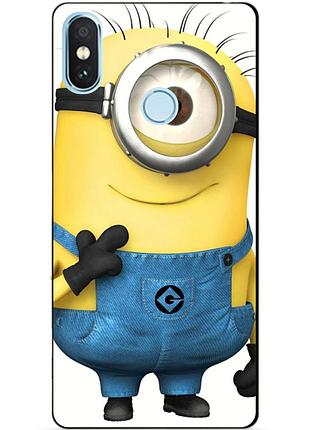Силіконовий чохол бампер для xiaomi redmi note 6 pro з малюнком міньйон кевін minion