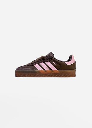 Жіночі кросівки adidas samba xlg platform brown pink