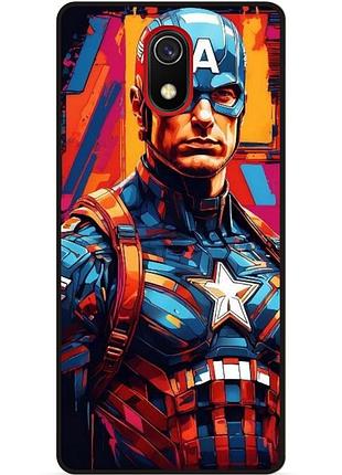 Чехол силиконовый бампер для samsung j4 j4 plus с рисунком капитан америка marvel captain america