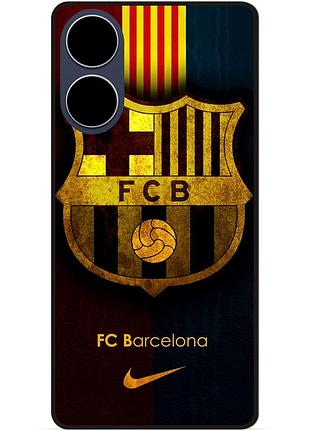 Чехол силиконовый бампер для oppo a18 с рисунком barcelona барселона