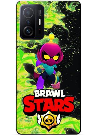 Силіконовий бампер чохол для xiaomi 11t з героєм бравл лілі brawl
