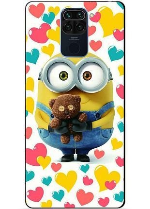 Силіконовий чохол бампер для xiaomi redmi note 9 з малюнком міньйон боб minion