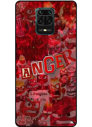 Чехол силиконовый бампер для xiaomi redmi note 9s с рисунком головоломка anger