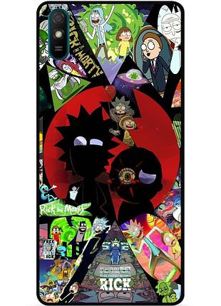 Силіконовий чохол бампер для xiaomi redmi 7a з малюнком rick and morty рік і морті