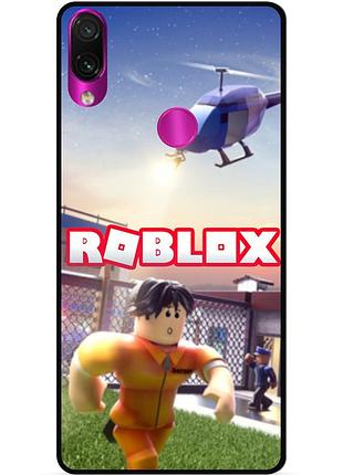 Силиконовый чехол бампер для huawei p smart z с картинкой roblox роблокс