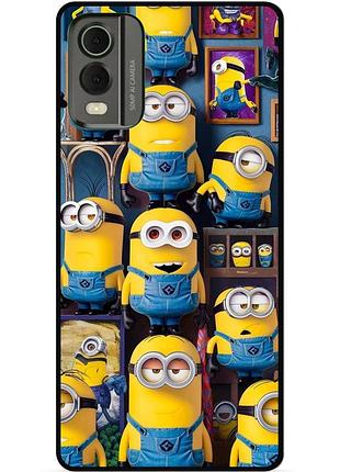 Силиконовый бампер чехол для nokia c32 с картинкой миньоны minion
