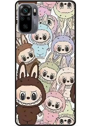 Чехол силиконовый бампер для xiaomi redmi note 10s с картинкой labubu лабубу