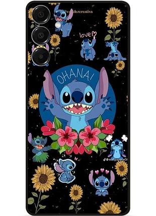 Силиконовый чехол бампер для samsung a57 с картинкой стич stitch