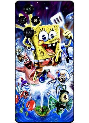 Силиконовый чехол бампер для huawei honor 200 с картинкой губка боб sponge bob