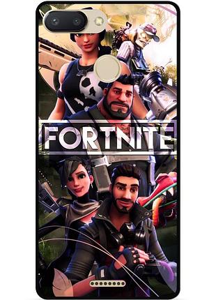 Силіконовий чохол бампер для xiaomi redmi 6 з картинкою фортнайт fortnite