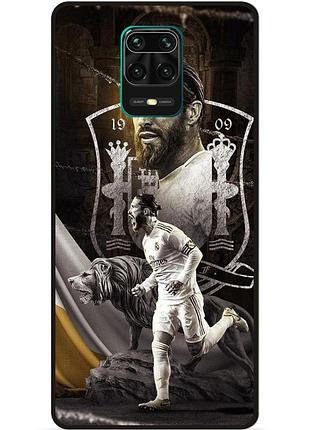 Чехол силиконовый бампер для xiaomi redmi note 9 pro с рисунком sergio ramos серхио рамос real