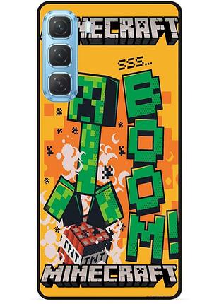 Силіконовий чохол бампер для infinix hot 60 pro (x6885) стів minecraft кріпер майнкрафт