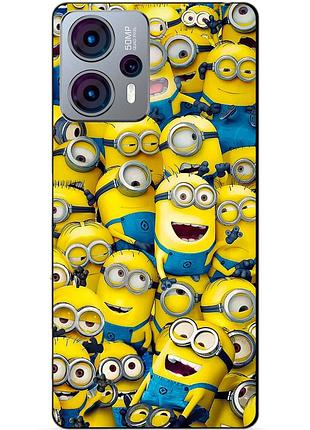 Силіконовий чохол бампер для motorola moto g23 з малюнком міньйони minion