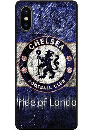 Чехол силиконовый бампер для iphone x 10 с рисунком челси chelsea