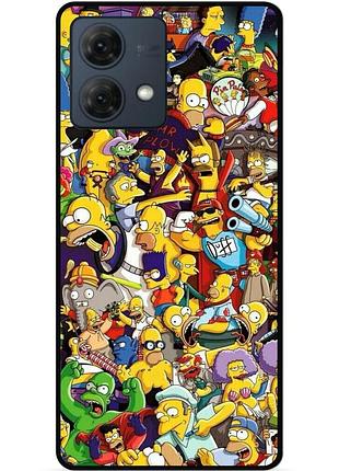 Силіконовий чохол бампер для motorola moto g84 з малюнком стикери гравіті фолз футурама маріо
