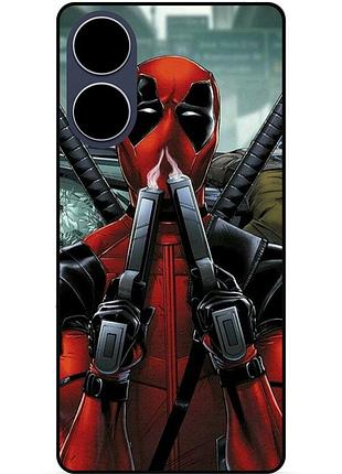 Силиконовый бампер чехол для oppo a98 с рисунком deadpool дэдпул