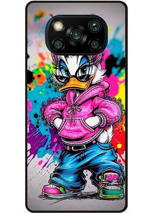 Чехол силиконовый бампер для xiaomi poco x3 с рисунком daisy duck disney дейзи дак