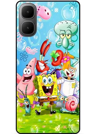 Силиконовый чехол для infinix smart 10 с рисунком sponge bob губка боб