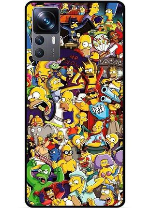 Силіконовий чохол бампер для xiaomi 12t з малюнком стикери гравіті фолз футурама маріо