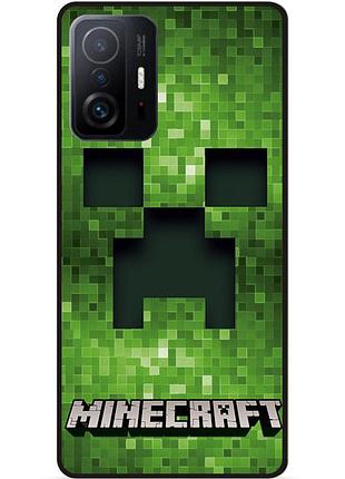 Силіконовий чохол бампер для xiaomi 11t pro гра minecraft майнкрафт