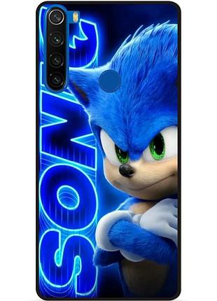 Силиконовый чехол бампер для xiaomi redmi note 8 соник sonik